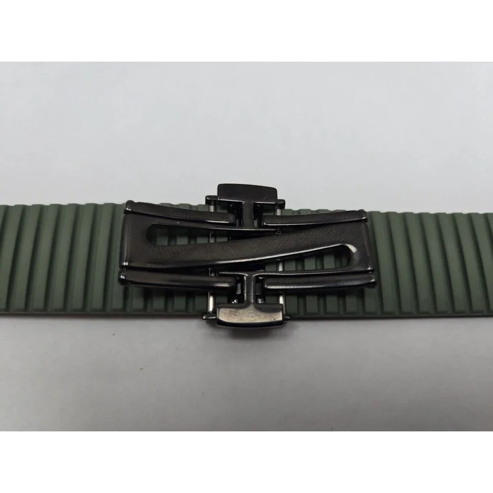 SEURE GR Modern Upgraded Apple Watch Band 49MM Green Black FKM fluoroelastomer